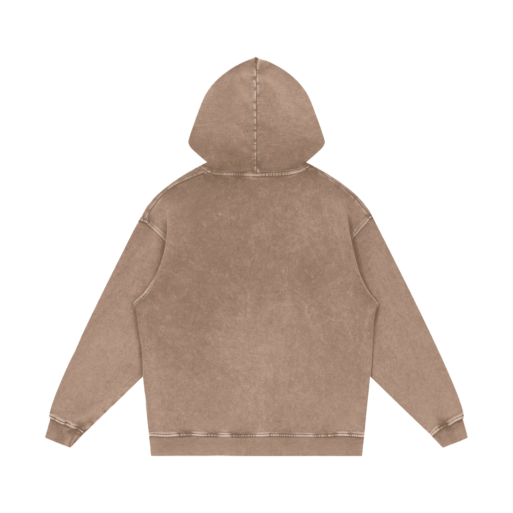 Snow Washed Loose Cotton Hoodie