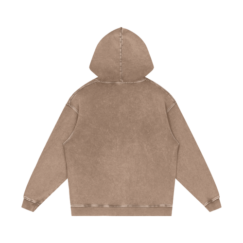 Snow Washed Loose Cotton Hoodie