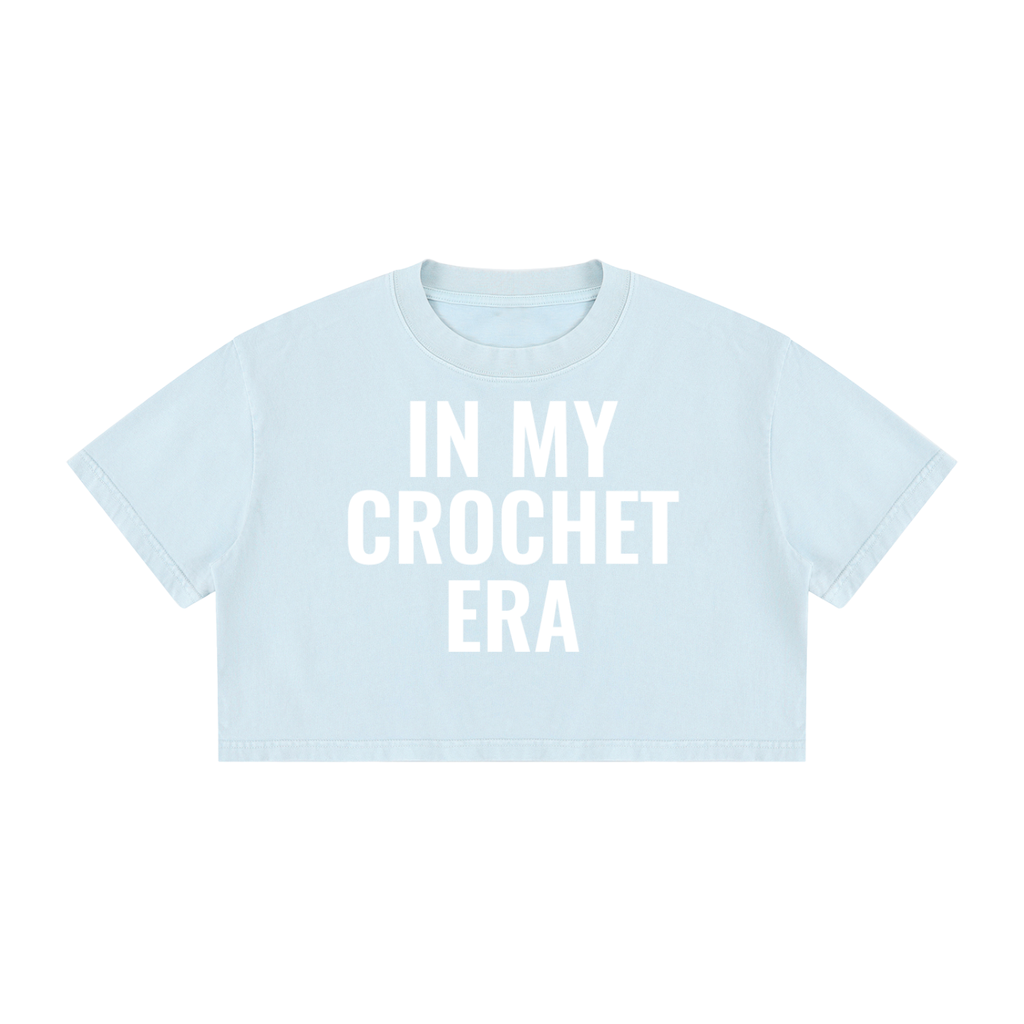 Women's Mineral Wash Cotton Crop T-Shirt