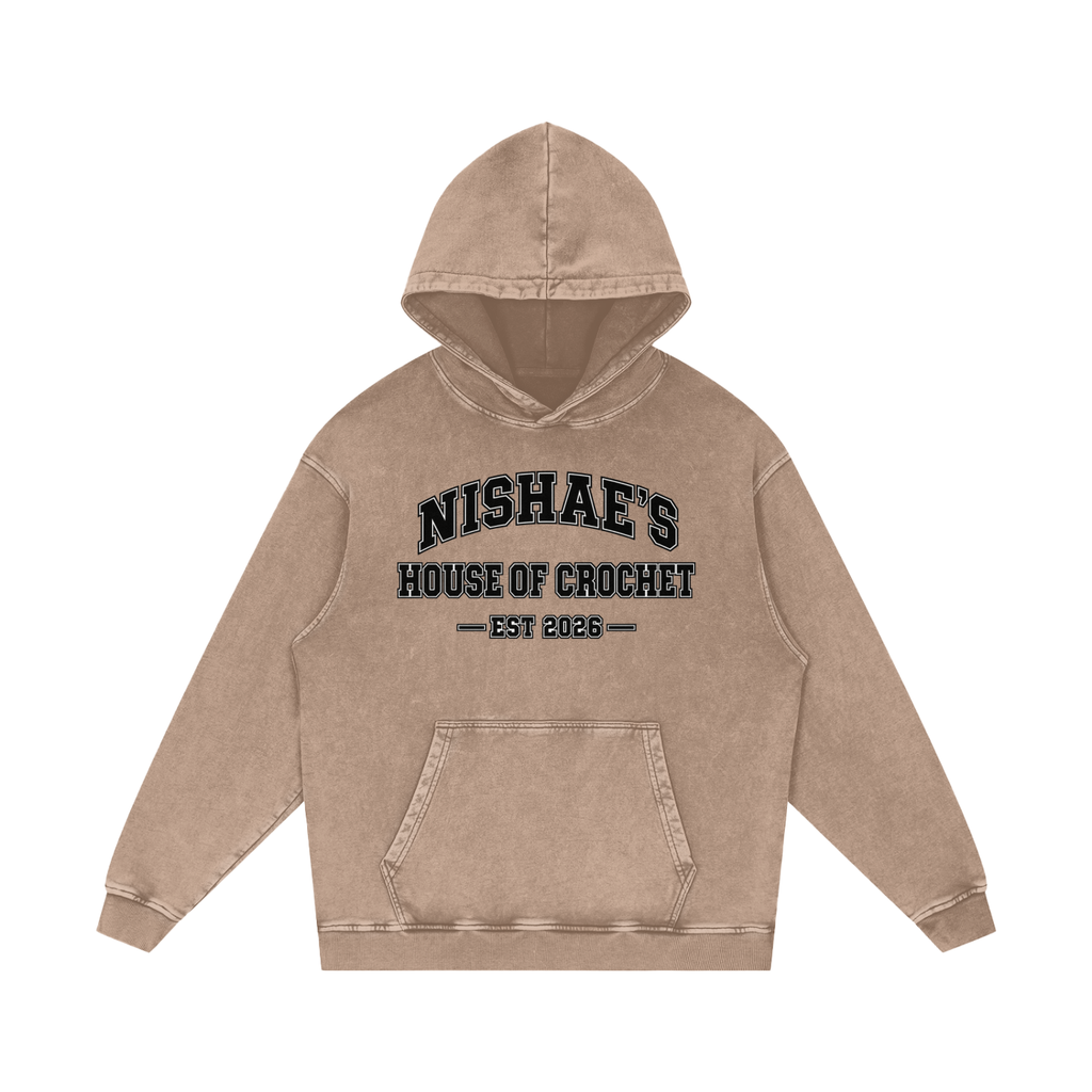 Snow Washed Loose Cotton Hoodie
