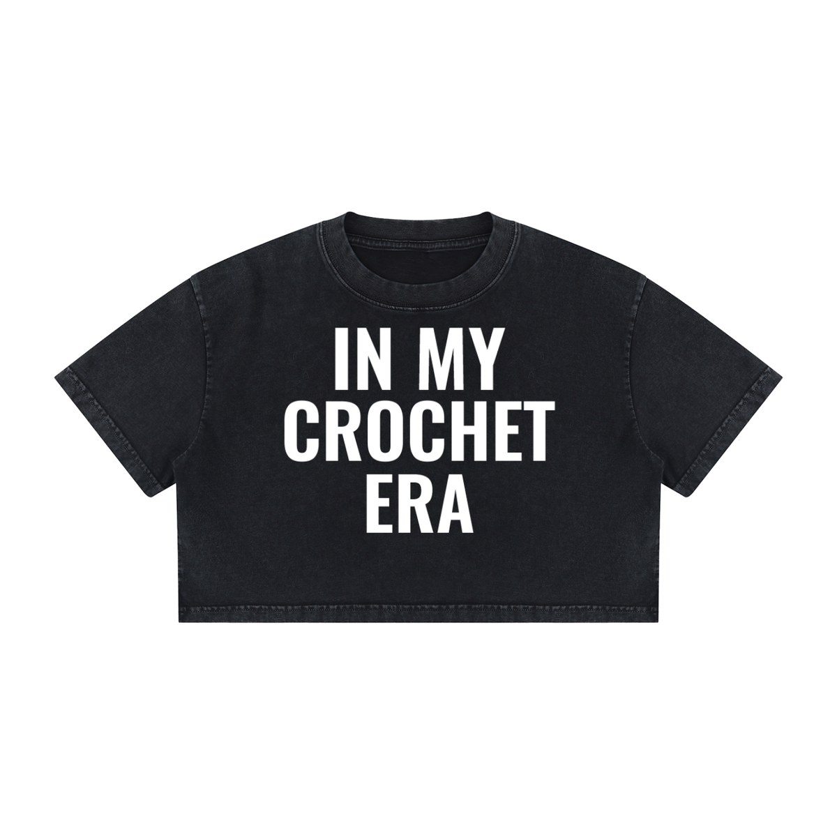 Women's Mineral Wash Cotton Crop T-Shirt