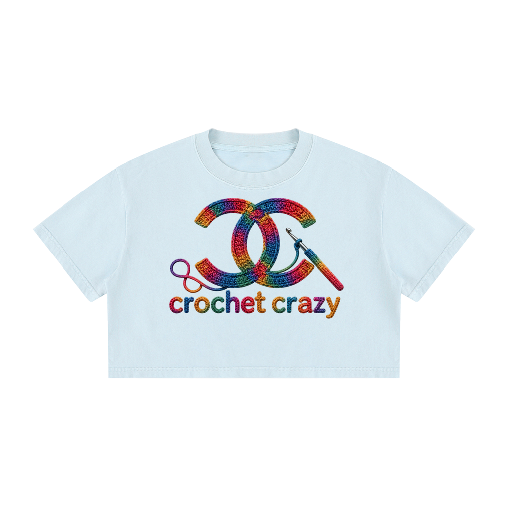 Women's Mineral Wash Cotton Crop T-Shirt
