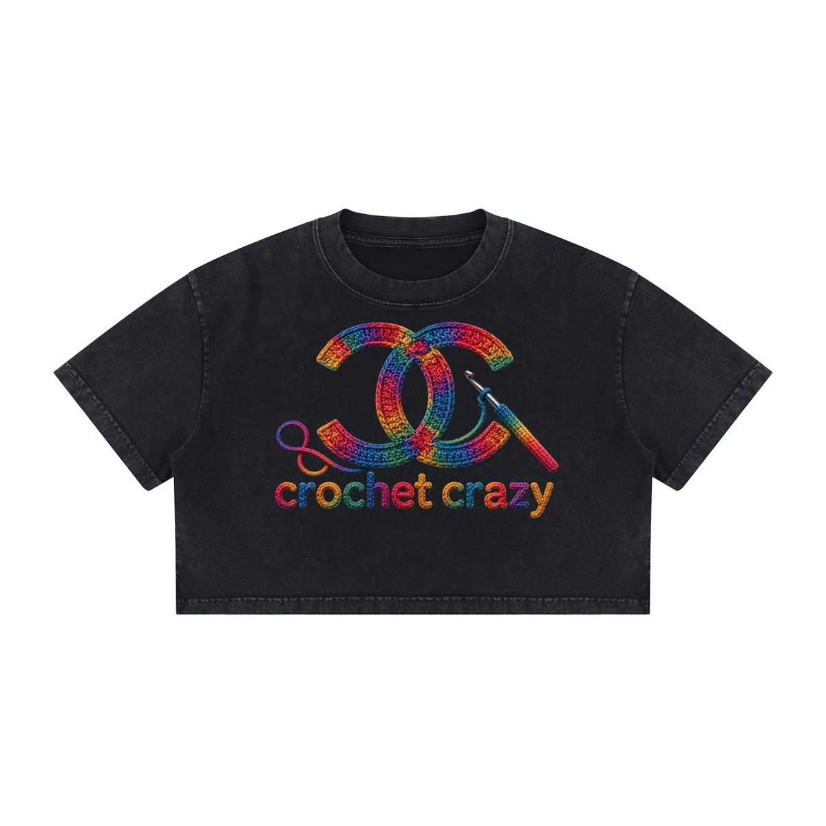 Women's Mineral Wash Cotton Crop T-Shirt