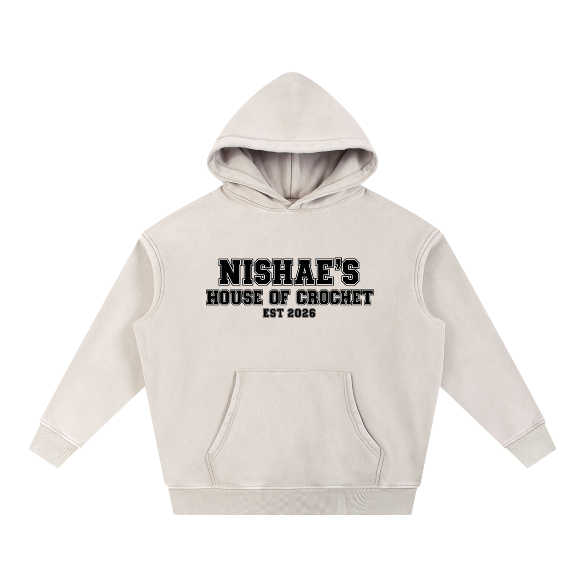 Snow Wash Fleece Oversize Hoodie